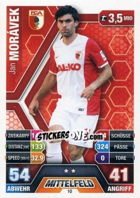 Cromo Jan Morávek - German Fussball Bundesliga 2014-2015. Match Attax - Topps