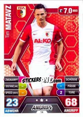 Figurina Tim Matavž - German Fussball Bundesliga 2014-2015. Match Attax - Topps