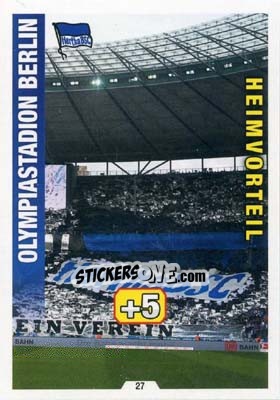 Sticker Olympiastadion - German Fussball Bundesliga 2014-2015. Match Attax n. 27 - Topps