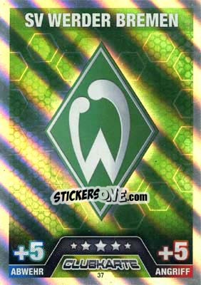 Sticker Club Logo - German Fussball Bundesliga 2014-2015. Match Attax n. 37 - Topps