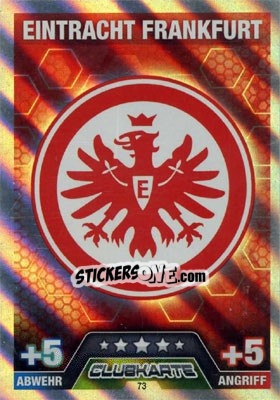 Sticker Club Logo - German Fussball Bundesliga 2014-2015. Match Attax n. 73 - Topps