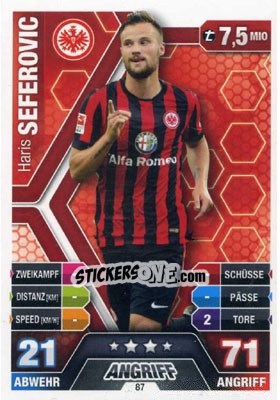 Figurina Haris Seferovic - German Fussball Bundesliga 2014-2015. Match Attax - Topps