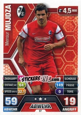 Figurina Mensur Mujdža - German Fussball Bundesliga 2014-2015. Match Attax - Topps