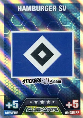 Sticker Club Logo - German Fussball Bundesliga 2014-2015. Match Attax n. 109 - Topps