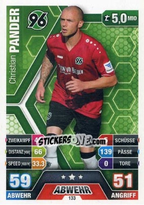 Figurina Christian Pander - German Fussball Bundesliga 2014-2015. Match Attax - Topps