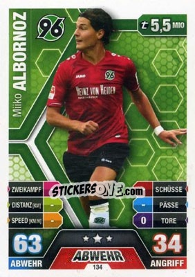 Sticker Miiko Albornoz - German Fussball Bundesliga 2014-2015. Match Attax - Topps