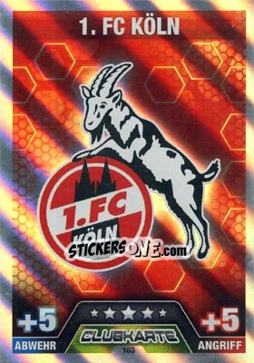 Sticker Club Logo - German Fussball Bundesliga 2014-2015. Match Attax n. 163 - Topps