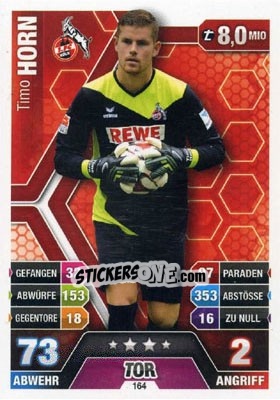 Figurina Timo Horn - German Fussball Bundesliga 2014-2015. Match Attax - Topps