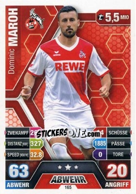 Figurina Dominic Maroh - German Fussball Bundesliga 2014-2015. Match Attax - Topps