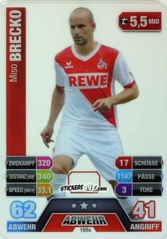 Sticker Miso Brecko - German Fussball Bundesliga 2014-2015. Match Attax n. 169a - Topps