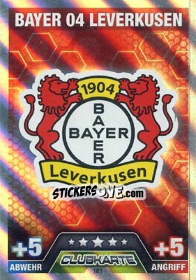 Sticker Club Logo - German Fussball Bundesliga 2014-2015. Match Attax n. 181 - Topps