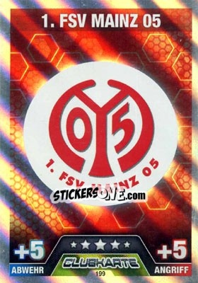 Sticker Club Logo - German Fussball Bundesliga 2014-2015. Match Attax n. 199 - Topps