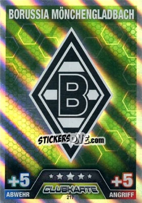 Sticker Club Logo - German Fussball Bundesliga 2014-2015. Match Attax n. 217 - Topps