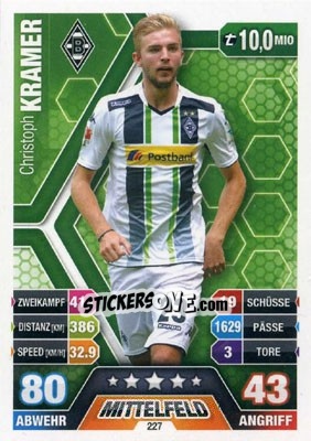 Figurina Christoph Kramer - German Fussball Bundesliga 2014-2015. Match Attax - Topps