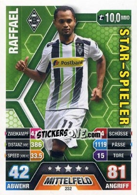 Sticker Raffael - German Fussball Bundesliga 2014-2015. Match Attax - Topps