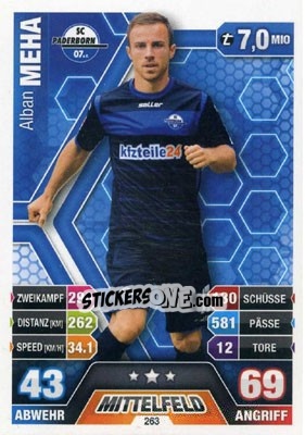 Sticker Alban Meha - German Fussball Bundesliga 2014-2015. Match Attax - Topps