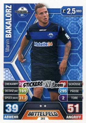 Figurina Marvin Bakalorz - German Fussball Bundesliga 2014-2015. Match Attax - Topps