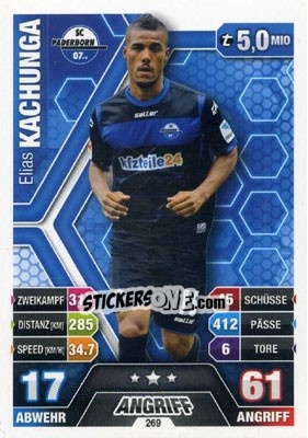 Sticker Elias Kachunga - German Fussball Bundesliga 2014-2015. Match Attax - Topps