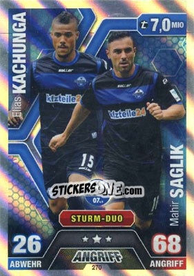 Sticker Elias Kachunga / Mahir Sağlik - German Fussball Bundesliga 2014-2015. Match Attax - Topps