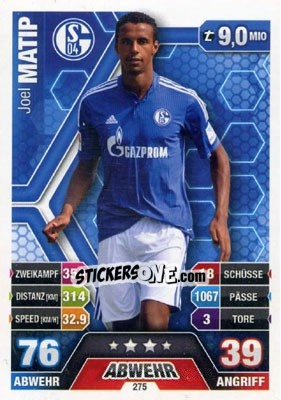 Sticker Joël Matip - German Fussball Bundesliga 2014-2015. Match Attax n. 275 - Topps