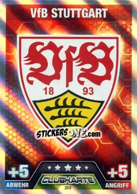 Sticker Club Logo - German Fussball Bundesliga 2014-2015. Match Attax n. 289 - Topps