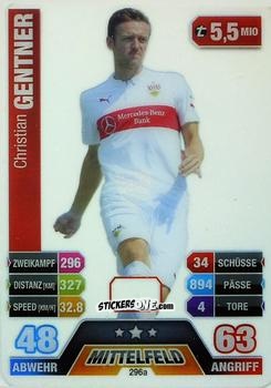 Sticker Christian Gentner - German Fussball Bundesliga 2014-2015. Match Attax n. 296a - Topps