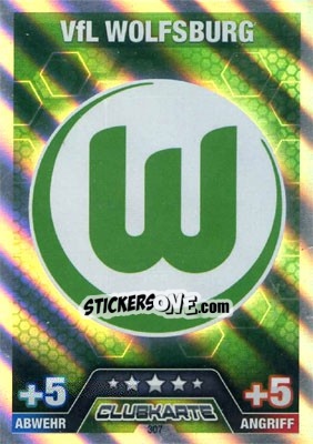 Sticker Club Logo - German Fussball Bundesliga 2014-2015. Match Attax n. 307 - Topps