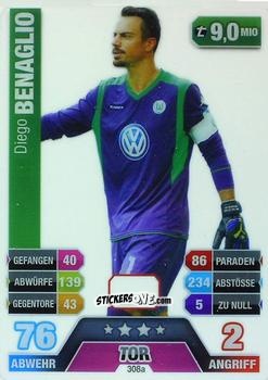 Cromo Diego Benaglio - German Fussball Bundesliga 2014-2015. Match Attax n. 308a - Topps
