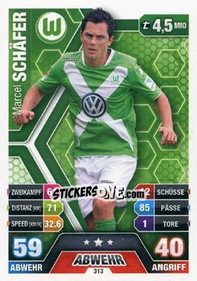 Sticker Marcel Schäfer - German Fussball Bundesliga 2014-2015. Match Attax - Topps