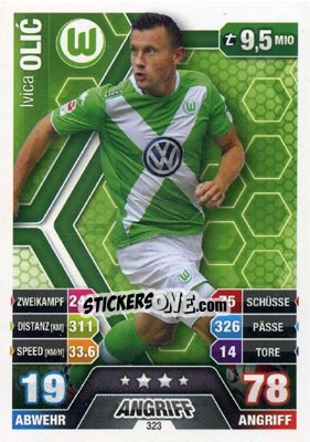 Sticker Ivica Olic - German Fussball Bundesliga 2014-2015. Match Attax - Topps