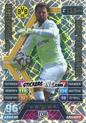 Cromo Roman Weidenfeller - German Fussball Bundesliga 2014-2015. Match Attax - Topps