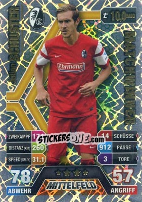 Cromo Julian Schuster - German Fussball Bundesliga 2014-2015. Match Attax - Topps