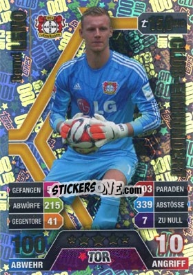 Figurina Bernd Leno - German Fussball Bundesliga 2014-2015. Match Attax - Topps