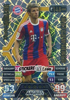 Sticker Thomas Müller - German Fussball Bundesliga 2014-2015. Match Attax - Topps