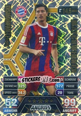Sticker Robert Lewandowski - German Fussball Bundesliga 2014-2015. Match Attax n. 366 - Topps