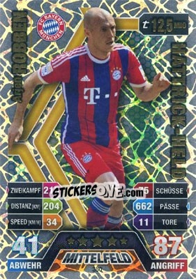 Sticker Arjen Robben - German Fussball Bundesliga 2014-2015. Match Attax - Topps