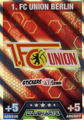 Sticker Club Logo - German Fussball Bundesliga 2014-2015. Match Attax n. 391 - Topps