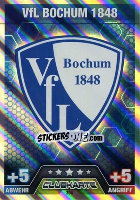 Sticker Club Logo - German Fussball Bundesliga 2014-2015. Match Attax n. 394 - Topps