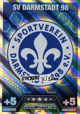 Sticker Club Logo - German Fussball Bundesliga 2014-2015. Match Attax n. 400 - Topps