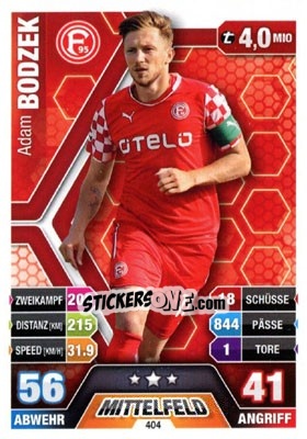 Sticker Adam Bodzek - German Fussball Bundesliga 2014-2015. Match Attax - Topps