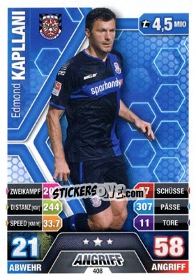 Sticker Edmond Kapllani - German Fussball Bundesliga 2014-2015. Match Attax - Topps