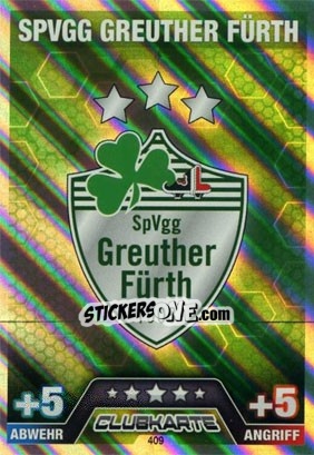 Sticker Club Logo - German Fussball Bundesliga 2014-2015. Match Attax n. 409 - Topps
