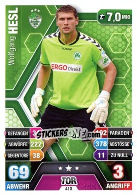 Sticker Wolfgang Hesl - German Fussball Bundesliga 2014-2015. Match Attax - Topps