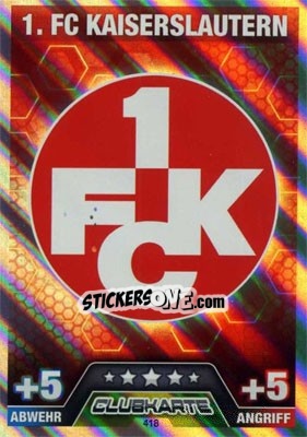 Sticker Club Logo - German Fussball Bundesliga 2014-2015. Match Attax n. 418 - Topps