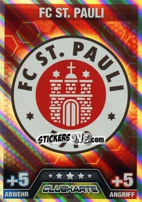 Sticker Club Logo - German Fussball Bundesliga 2014-2015. Match Attax n. 433 - Topps