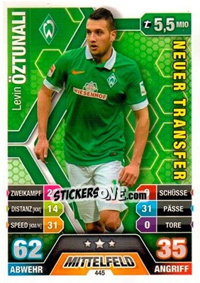 Figurina Levin Öztunali - German Fussball Bundesliga 2014-2015. Match Attax - Topps