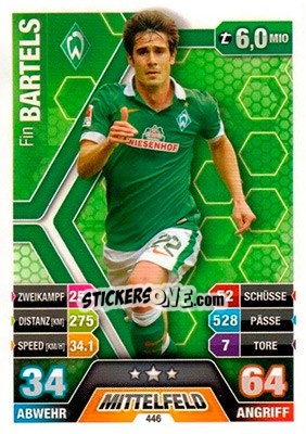 Figurina Fin Bartels - German Fussball Bundesliga 2014-2015. Match Attax - Topps