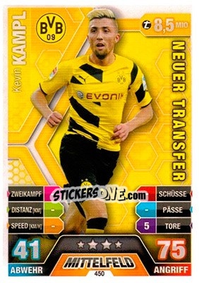 Figurina Kevin Kampl - German Fussball Bundesliga 2014-2015. Match Attax - Topps