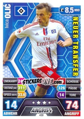 Sticker Ivica Olic - German Fussball Bundesliga 2014-2015. Match Attax - Topps