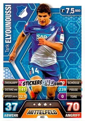 Sticker Tarik Elyounoussi - German Fussball Bundesliga 2014-2015. Match Attax - Topps